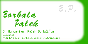 borbala palek business card